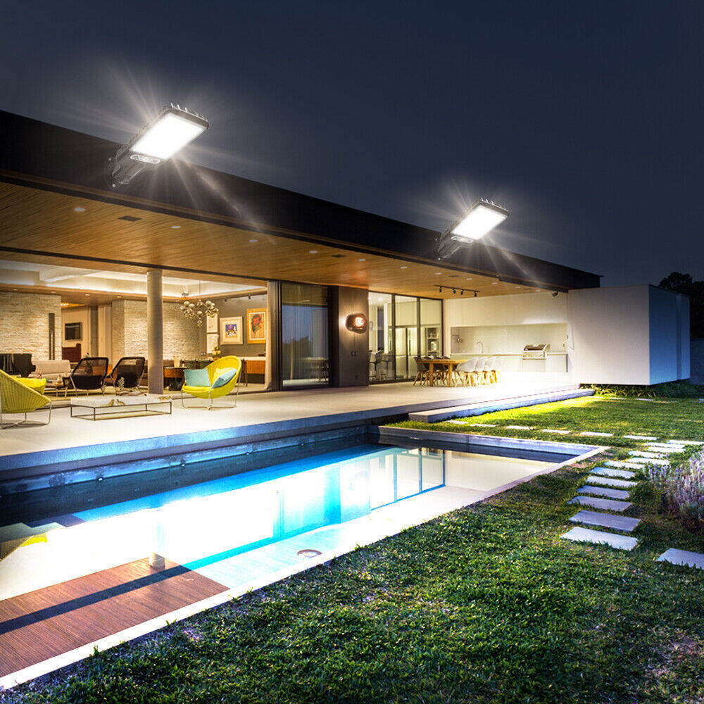6000W LED Solar Wall Lights PIR Motion Sensor Outdoor Garden Street Fence Light