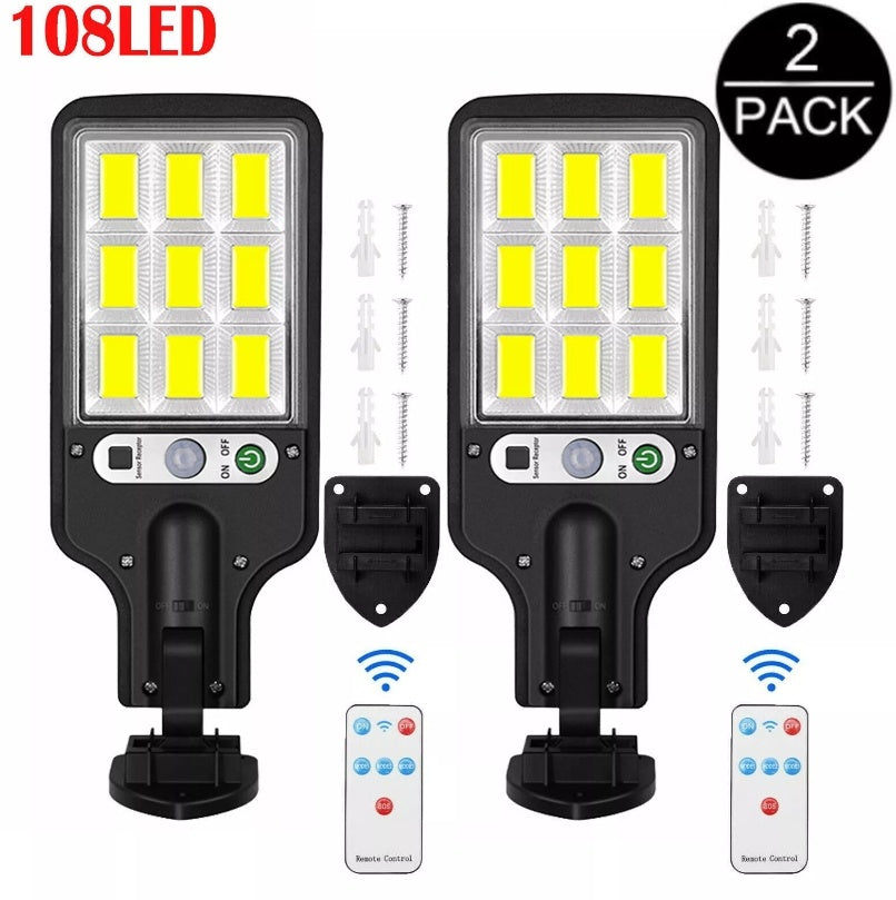 6000W LED Solar Wall Lights PIR Motion Sensor Outdoor Garden Street Fence Light