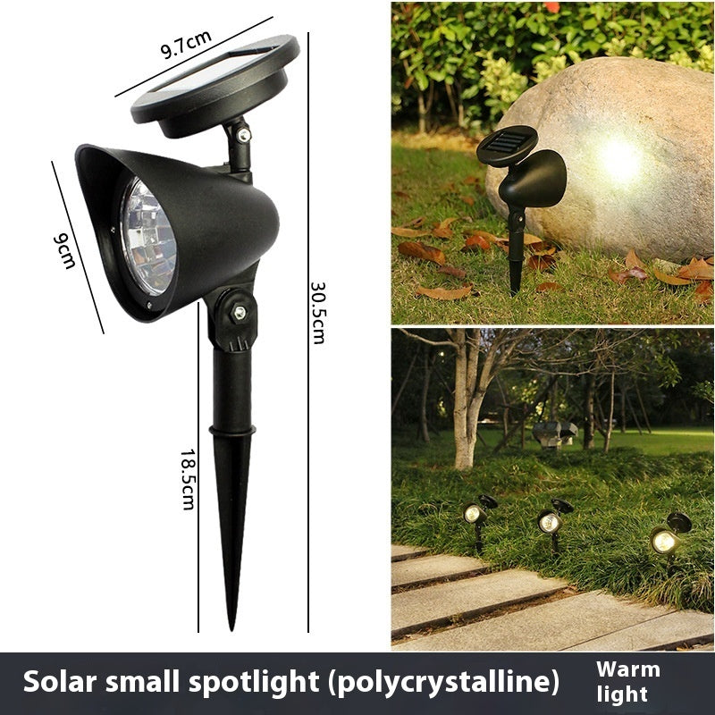 Solar Lawn Spotlights 4LED Courtyard Outdoor Waterproof Landscape Lighting Decorative Lamp