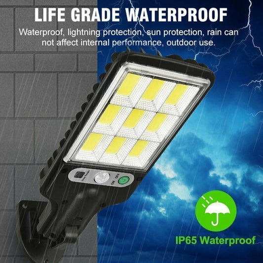 6000W LED Solar Wall Lights PIR Motion Sensor Outdoor Garden Street Fence Light